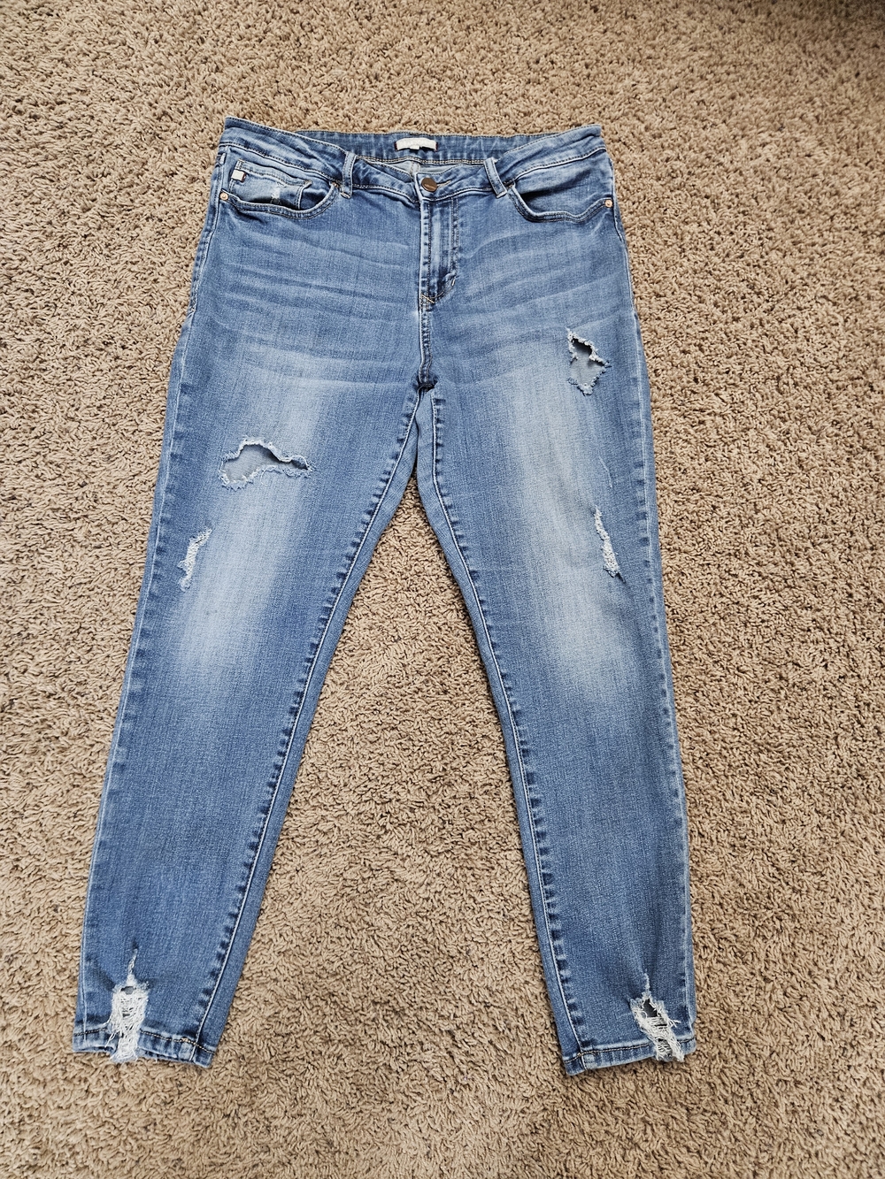 Dear John Light Blue Distressed Women's Jeans